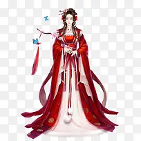 手绘宫廷女子-空若网 手绘宫廷女子-空若网