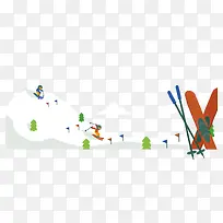 矢量滑雪山-空若网 矢量滑雪山-空若网