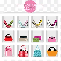 创意时尚衣橱设计矢量图-空若网 创意时尚衣橱设计矢量图-空若网