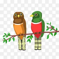 矢量两只鸟-空若网 矢量两只鸟-空若网