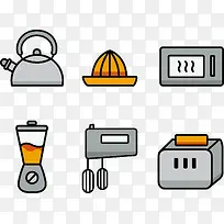 矢量厨房用具插图-空若网 矢量厨房用具插图-空若网
