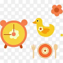 婴儿餐具玩具PNG矢量素材-空若网 婴儿餐具玩具PNG矢量素材-空若网