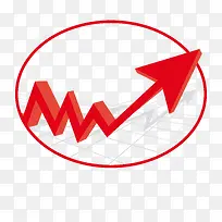红色上升数据的箭头-空若网 红色上升数据的箭头-空若网