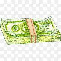 手绘卡通一把钱-空若网 手绘卡通一把钱-空若网