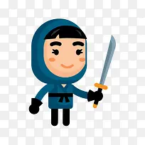 手绘卡通战士-空若网 手绘卡通战士-空若网