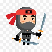 手绘卡通战士拿刀必胜-空若网 手绘卡通战士拿刀必胜-空若网