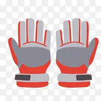 矢量滑雪手套扁平素材-空若网 矢量滑雪手套扁平素材-空若网