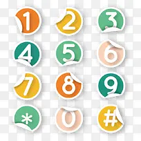 彩色圆形数字-空若网 彩色圆形数字-空若网