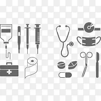 扁平治疗器械图标-空若网 扁平治疗器械图标-空若网
