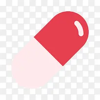 红色圆弧扁平化胶囊元素-空若网 红色圆弧扁平化胶囊元素-空若网