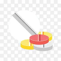 白色几何扁平化药丸-空若网 白色几何扁平化药丸-空若网