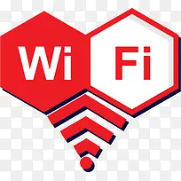 红色对称wifi信号格-空若网 红色对称wifi信号格-空若网