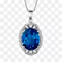 蓝宝石黄玉宝石蓝色蓝宝石吊坠-空若网 蓝宝石黄玉宝石蓝色蓝宝石吊坠-空若网