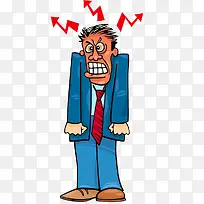 手绘发火的男人-空若网 手绘发火的男人-空若网