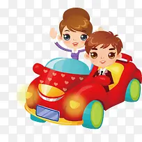 卡通现代婚礼矢量插画-空若网 卡通现代婚礼矢量插画-空若网