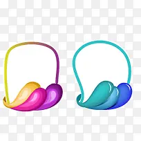 彩色装饰异形对话框矢量素材-空若网 彩色装饰异形对话框矢量素材-空若网