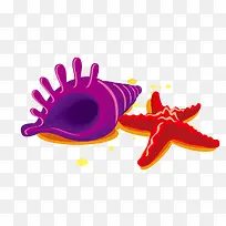 矢量海螺海星素材-空若网 矢量海螺海星素材-空若网