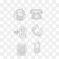 粉笔手绘矢量电话标志-空若网 粉笔手绘矢量电话标志-空若网