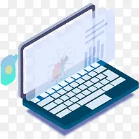 矢量商务办公电脑元素-空若网 矢量商务办公电脑元素-空若网