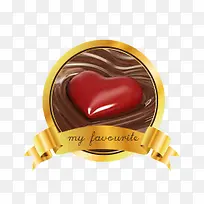 巧克力爱心金色边框-空若网 巧克力爱心金色边框-空若网