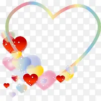 多彩心形边框-空若网 多彩心形边框-空若网
