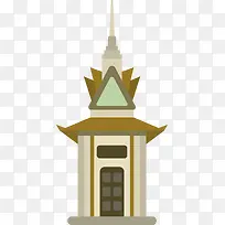 对称风格矢量卡通建筑-空若网 对称风格矢量卡通建筑-空若网