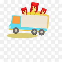 卡通装钱小卡车-空若网 卡通装钱小卡车-空若网