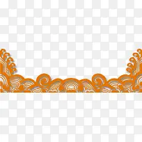 橙色中国风海浪装饰图案-空若网 橙色中国风海浪装饰图案-空若网