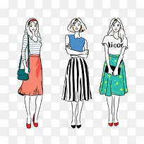 水彩时尚女孩-空若网 水彩时尚女孩-空若网