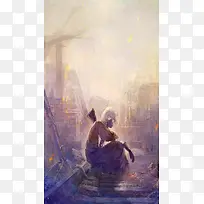 手绘插画城市废墟-空若网 手绘插画城市废墟-空若网