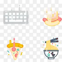 矢量手绘扁平食物-空若网 矢量手绘扁平食物-空若网