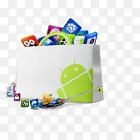 安卓礼品白色纸袋-空若网 安卓礼品白色纸袋-空若网