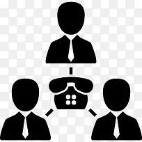 通过电话连接的商人图标-空若网 通过电话连接的商人图标-空若网