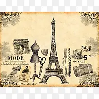 巴黎复古花纹背景-空若网 巴黎复古花纹背景-空若网