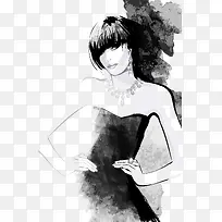 巴黎手绘时尚美女-空若网 巴黎手绘时尚美女-空若网