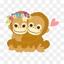 可爱元素猴子素描 卡通可爱猴子-空若网 可爱元素猴子素描 卡通可爱猴子-空若网