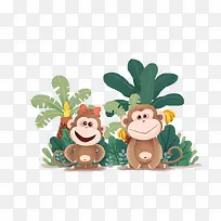 卡通手绘猴子素材图片-空若网 卡通手绘猴子素材图片-空若网