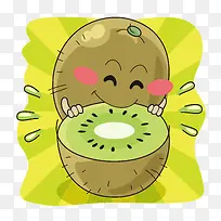 卡通可爱猕猴桃免抠素材-空若网 卡通可爱猕猴桃免抠素材-空若网