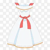 新娘的婚纱扁平化矢量图-空若网 新娘的婚纱扁平化矢量图-空若网