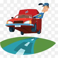 邮政快递插画-空若网 邮政快递插画-空若网