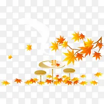 矢量手绘秋天背景素材-空若网 矢量手绘秋天背景素材-空若网