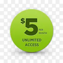 圆形绿色UI促销按钮-空若网 圆形绿色UI促销按钮-空若网