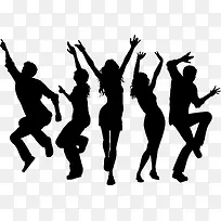 跳舞人物剪影-空若网 跳舞人物剪影-空若网