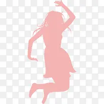 粉色美女剪影-空若网 粉色美女剪影-空若网