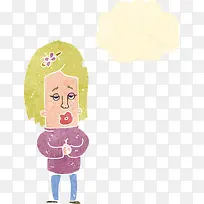 手绘伤心的女士-空若网 手绘伤心的女士-空若网