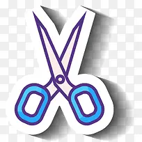 矢量对称金属剪刀-空若网 矢量对称金属剪刀-空若网