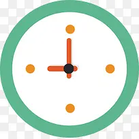 绿色的扁平时钟-空若网 绿色的扁平时钟-空若网