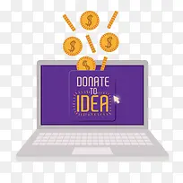 矢量笔记本电脑金币-空若网 矢量笔记本电脑金币-空若网