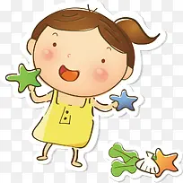 卡通小女孩-空若网 卡通小女孩-空若网