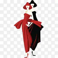 时尚插画服装人物-空若网 时尚插画服装人物-空若网